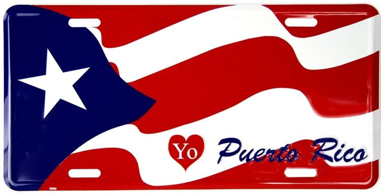 Signs 4 Fun Parody License Plate | I Love Puerto Rico | 12 x 6 Decorative License Plate | Decoration Plate for Vehicle/Wall | Man Cave Decorations | Made in The USA