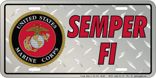 Signs 4 Fun Parody License Plate | Marines - Diamond | 12 x 6 Decorative License Plate | Decoration Plate for Vehicle/Wall | Man Cave Decorations | Made in The USA