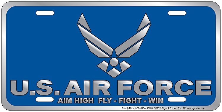 Signs 4 Fun Parody License Plate | Air Force Blue