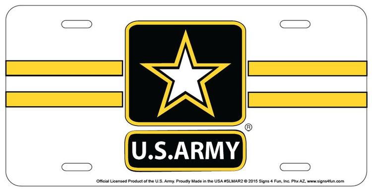 Signs 4 Fun Parody License Plate | Army Star | 12 x 6 Decorative License Plate | Decoration Plate for Vehicle/Wall | Man Cave Decorations | Made in The USA