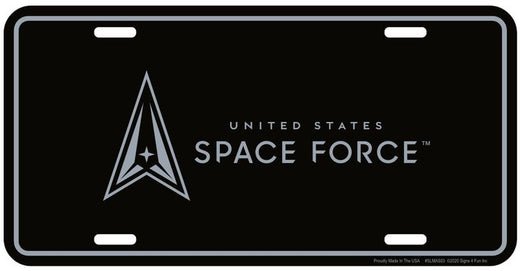 Signs 4 Fun Parody License Plate - Space Force 12” x 6” Decorative License Plate Wall Decor - Decoration Plate Man Cave + Garage - Made in The USA