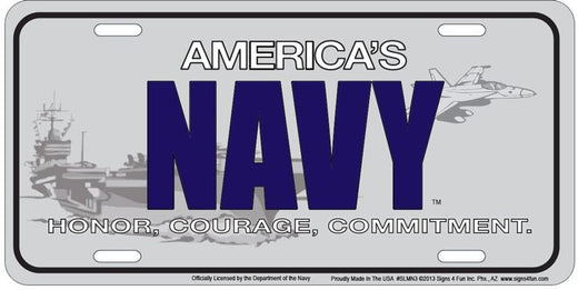 Signs 4 Fun Parody License Plate | America s Navy | 12 x 6 Decorative License Plate | Decoration Plate for Vehicle/Wall | Man Cave Decorations | Made in The USA