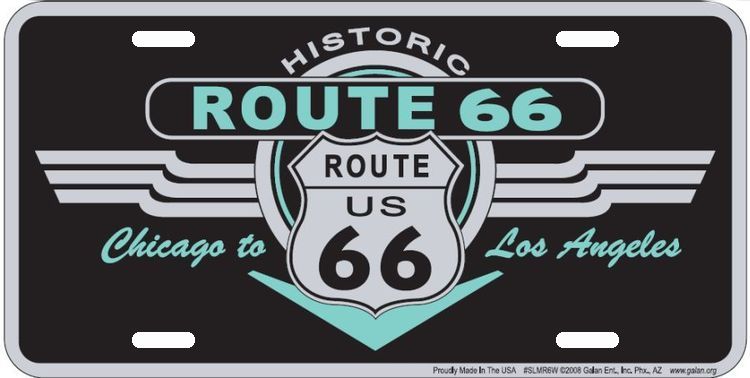 Signs 4 Fun Parody License Plate | Route 66 Historic Black Deco | 12 x 6 Decorative License Plate | Decoration Plate for Vehicle/Wall | Man Cave Decorations | Made in The USA