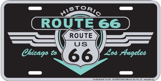 Signs 4 Fun Parody License Plate | Route 66 Historic Black Deco | 12 x 6 Decorative License Plate | Decoration Plate for Vehicle/Wall | Man Cave Decorations | Made in The USA