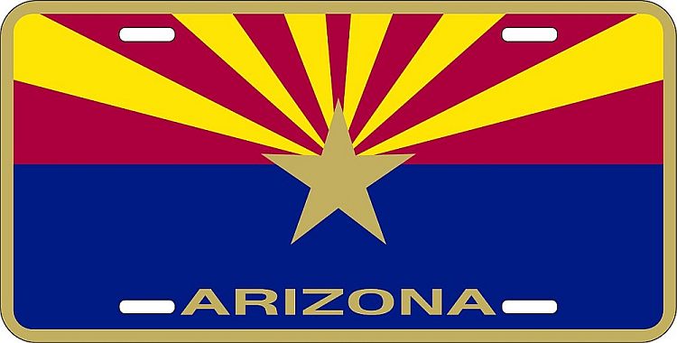 Signs 4 Fun Parody License Plate - AZ Flag - 12 x 6 Decorative License Plate Wall Decor - Decoration Plate Man Cave + Garage - Made in The USA