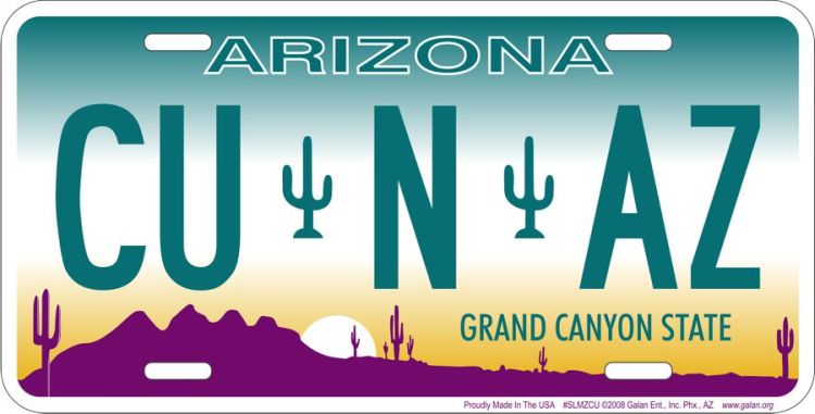 Signs 4 Fun Parody License Plate | CU N AZ | 12 x 6 Decorative License Plate | Decoration Plate for Vehicle/Wall | Man Cave Decorations | Made in The USA