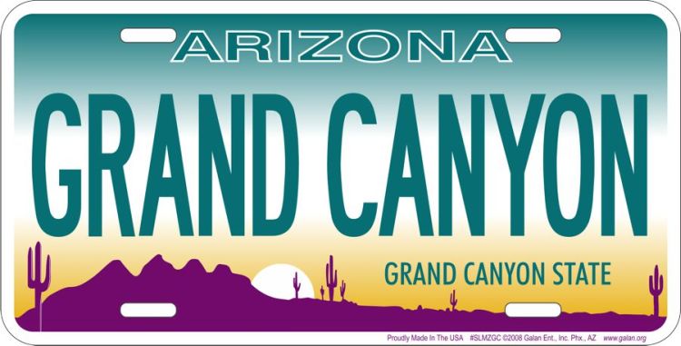 Signs 4 Fun Parody License Plate | AZ Grand Canyon | 12 x 6 Decorative License Plate | Decoration Plate for Vehicle/Wall | Man Cave Decorations | Made in The USA