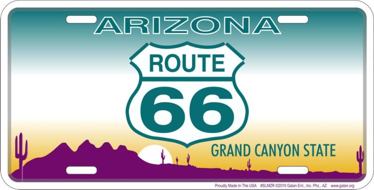 Signs 4 Fun Parody License Plate | Route 66 AZ Shield | 12” x 6” Decorative License Plate | Decoration Plate for Vehicle/Wall | Man Cave Decorations | Made in The USA