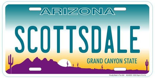 Signs 4 Fun Parody License Plate | AZ - Scottsdale | 12 x 6 Decorative License Plate | Decoration Plate for Vehicle/Wall | Man Cave Decorations | Made in The USA