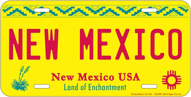 Signs 4 Fun Parody License Plate | NM New Mexico | 12” x 6” Decorative License Plate | Decoration Plate for Vehicle/Wall | Man Cave Decorations | Made in The USA