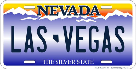 Signs 4 Fun Parody License Plate | NV Las Vegas | 12” x 6” Decorative License Plate | Decoration Plate for Vehicle/Wall | Man Cave Decorations | Made in the USA
