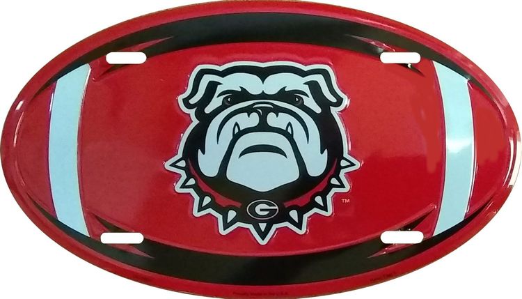 Signs 4 Fun SLO70002 Georgia Bulldogs Oval License Plate