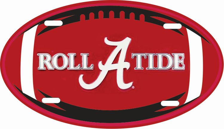 University of Alabama Crimson Tide Oval License Plate