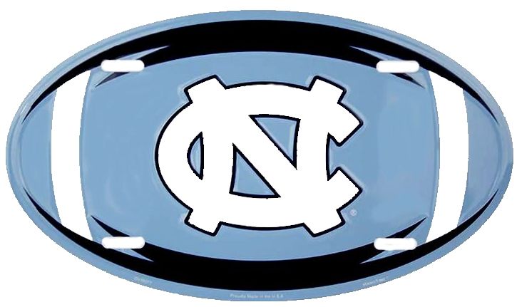 Signs 4 Fun SLO70017 North Carolina Tar Heels Oval License Plate, Blue