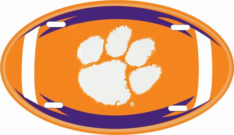 Signs 4 Fun SLO70024 Clemson Oval License Plate, Orange