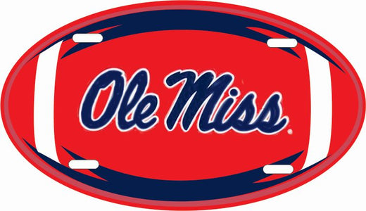 Signs 4 Fun SLO70027 University of Mississippi Ol' Rebels Oval License Plate, Red