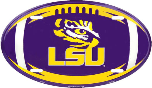 Signs 4 Fun SLO7LSU Louisiana State Tigers Oval w/Logo License Plate