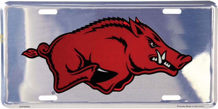 Signs 4 Fun Parody License Plate | AR Razorbacks Super | 12 x 6 Decorative License Plate | Decoration Plate for Vehicle/Wall | Man Cave Decorations | Made in The USA