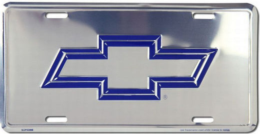 Signs 4 Fun Parody License Plate | Chevy Blue Polished | 12” x 6”