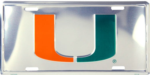 Signs 4 Fun Parody License Plate | Univ. of Miami Polished | 12 x 6 Decorative License Plate