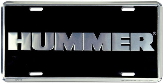 Signs 4 Fun Parody License Plate - Hummer Black - 12” x 6” Decorative License Plate Wall Decor - Decoration Plate Man Cave + Garage - Made in The USA