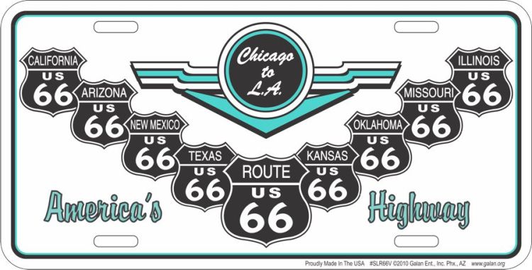 Signs 4 Fun Parody License Plate SLR66V - Route 66 V9 Shield - 12 x 6 Decorative License Plate Wall Decor - Decoration Plate Man Cave + Garage - Made in The USA