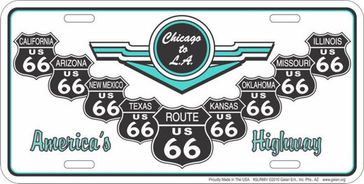 Signs 4 Fun Parody License Plate SLR66V - Route 66 V9 Shield - 12 x 6 Decorative License Plate Wall Decor - Decoration Plate Man Cave + Garage - Made in The USA