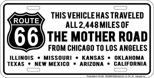 Signs 4 Fun Parody License Plate - Route 66 Road Chi to LA - 12 x 6 Decorative License Plate Wall Decor - Decoration Plate Man Cave + Garage - Made in The USA