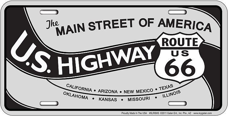 Signs 4 Fun Parody License Plate - 66 Main Street - 12 x 6 Decorative License Plate Wall Decor - Decoration Plate Man Cave + Garage - Made in The USA