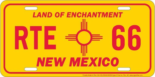 Signs 4 Fun Parody License Plate | Route 66 New Mexico | 12” x 6” Decorative License Plate | Decoration Plate for Vehicle/Wall | Man Cave Decorations | Made in The USA