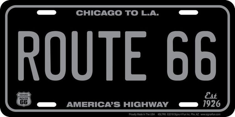Signs 4 Fun Parody License Plate - Tactical Route 66-12 x 6 Decorative License Plate Wall Decor - Decoration Plate Man Cave + Garage - Made in The USA