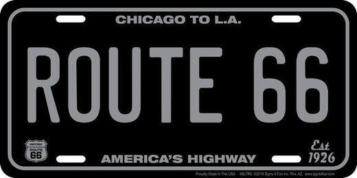 Signs 4 Fun Parody License Plate - Tactical Route 66-12 x 6 Decorative License Plate Wall Decor - Decoration Plate Man Cave + Garage - Made in The USA