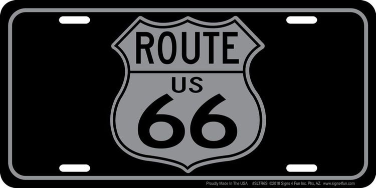 Signs 4 Fun Parody License Plate - Route 66 Tactical Shield - 12 x 6 Decorative License Plate Wall Decor - Decoration Plate Man Cave + Garage - Made in The USA