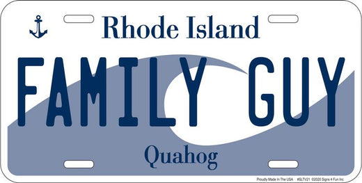 Signs 4 Fun Parody License Plate - Family Guy - 12 x 6 Decorative License Plate Wall Decor - Decoration Plate Man Cave + Garage - Made in The USA