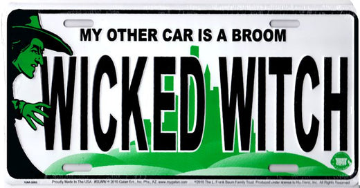 Signs 4 Fun Parody License Plate - Wicked Witch - 12 x 6 Decorative License Plate Wall Decor - Decoration Plate Man Cave + Garage - Made in The USA