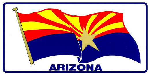 Signs 4 Fun Parody License Plate - AZ Waving Flag - 12 x 6 Decorative License Plate Wall Decor - Decoration Plate Man Cave + Garage - Made in The USA