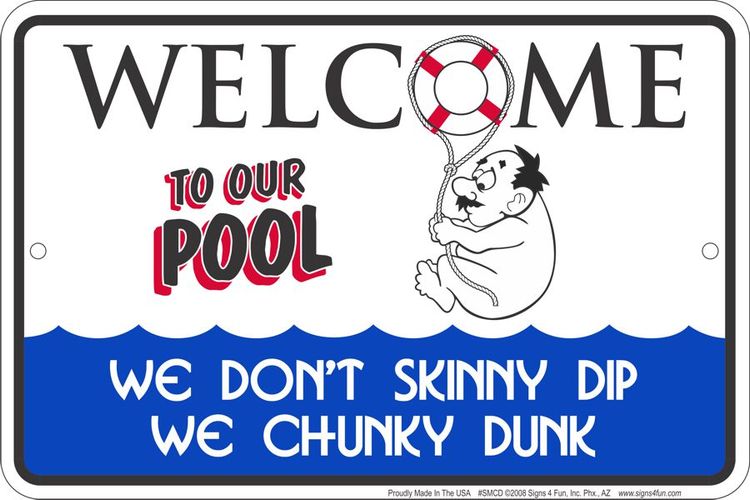 Signs 4 Fun Decorative Parking Sign | Chunky Dunk | 8 x12 | Embossed Aluminum Sign | Made in the USA | SMCD