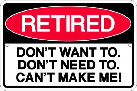 Signs 4 Fun Decorative Parking Sign | Retired | 8 x12 | Embossed Aluminum Sign | Made in the USA | SMR2