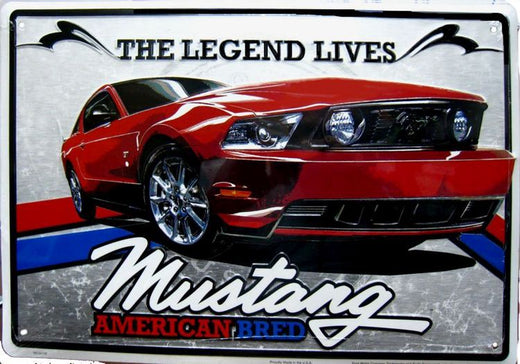Signs 4 Fun Decorative Parking Sign | Ford Mustang Legend | 12 x16 | Embossed Aluminum Sign | Made in the USA | SP30138