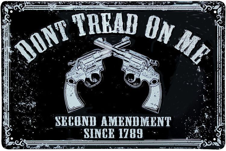 Signs 4 Fun Decorative Parking Sign | Don't Tread on Me | 12 x16 | Embossed Aluminum Sign | Made in the USA | SP30141