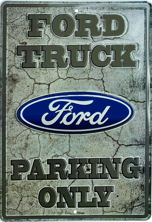 Signs 4 Fun Decorative Parking Sign | Ford Truck | 12 x16 | Embossed Aluminum Sign | Made in the USA | SP30147