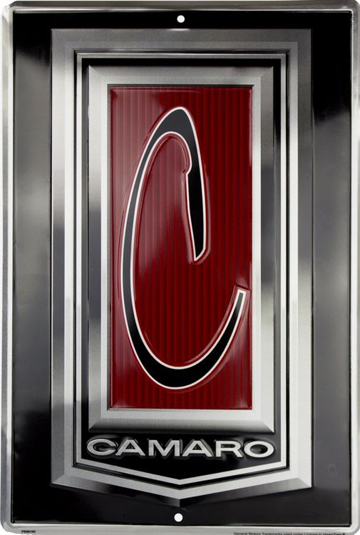 Signs 4 Fun Decorative Parking Sign | Chevy Camaro Logo | 12 x16 | Embossed Aluminum Sign | Made in the USA | SP30160