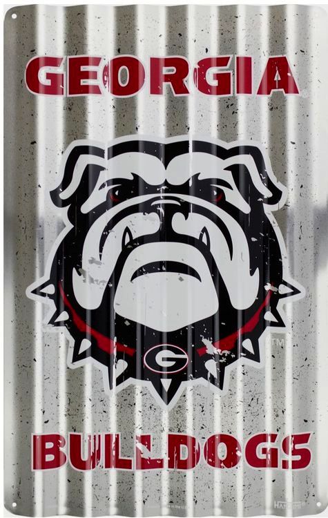 Signs 4 Fun SP32000 Georgia Bulldogs Corrugated Large Sign, Red