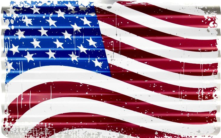 Signs 4 Fun SP32002 US Flag Corrugated Large Sign, Red