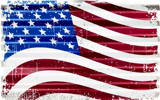 Signs 4 Fun SP32002 US Flag Corrugated Large Sign, Red