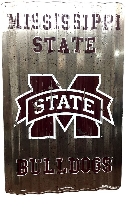 Signs 4 Fun SP32016 Mississippi State Corrugated Large Parking Sign, Maroon