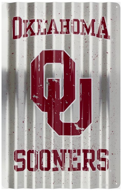 Signs 4 Fun SP32021 University of Oklahoma Sooners Corrugated Large Sign, Red