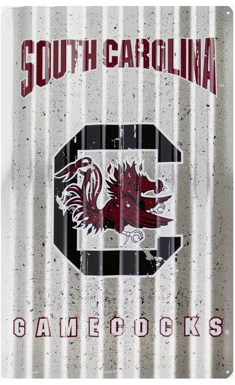 Signs 4 Fun SP32023 University of S. Carolina Gamecocks Corrugated Large Sign, Red