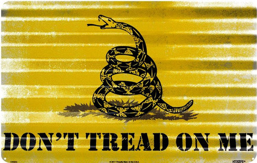 Signs 4 Fun SP32034 Don't Tread On Me Corrugated Large Sign, Yellow
