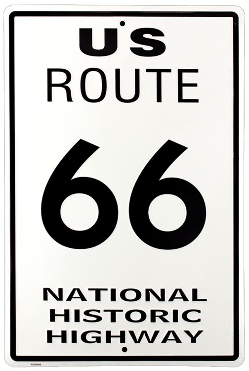 Signs 4 Fun Decorative Parking Sign | 66 National Historic HWY | 12 x 18 | Embossed Aluminum Sign | Made in the USA | SP66